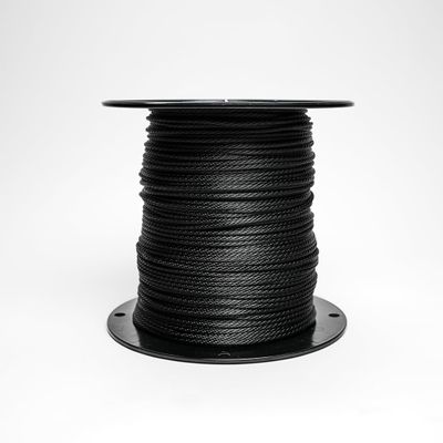 Hercules Bulk Ropes Solid Braid Nylon Rope (Black, 3/8"" x 100')