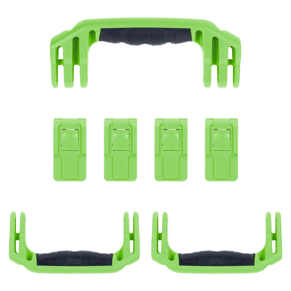 Pelican 1607 Replacement Handle & Latch Set by ColorCase - Lime Green - Handles & Push Button Latches