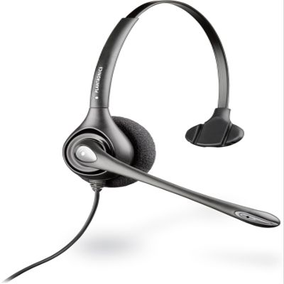 HP Poly H251N-CD Over-The-Head, Ear Muff Receiver - Mono - Quick Disconnect - Wired - Over-The-Head, On-Ear - Monaural - Ear-Cup - Noise Cancelling MicrophoneTAA Compliant