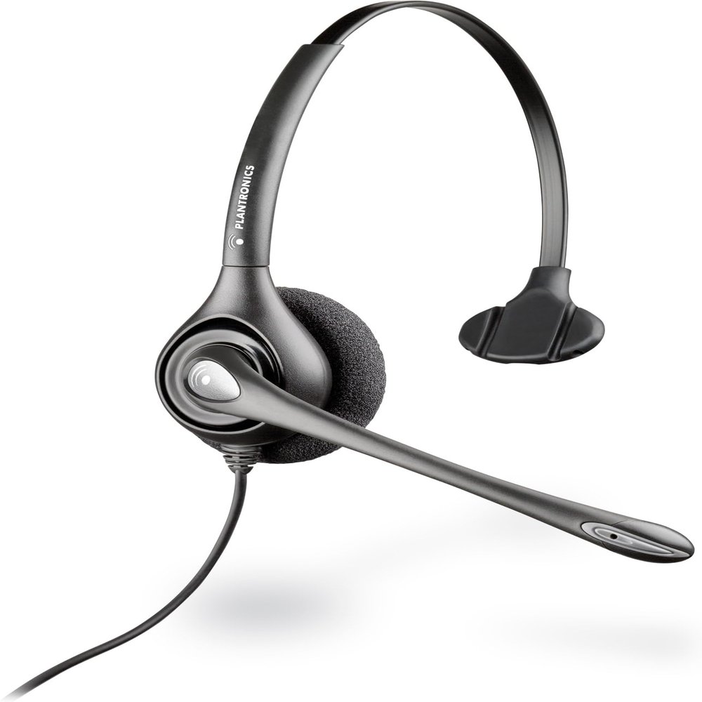 HP Poly H251N-CD Over-The-Head, Ear Muff Receiver - Mono - Quick Disconnect - Wired - Over-The-Head, On-Ear - Monaural - Ear-Cup - Noise Cancelling MicrophoneTAA Compliant