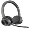 Poly Bluetooth Office Headset - Microsoft Teams Certification - Siri, Google Assistant - Stereo - USB Type C - Wired/Wireless - Bluetooth - 164 ft - 20 Hz - 20 kHz - Over-the-head - Binaural - Ear-cup view 1