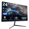 Sealan 24 inch Computer Gaming Monitor Built-in Speakers 100Hz Refresh Rate 16:9 Aspect Ratio Ergonomic Tilt & VESA Compatible - Home Office Sync FHD 1920x1080p Visual Experience for Work & Play view 1