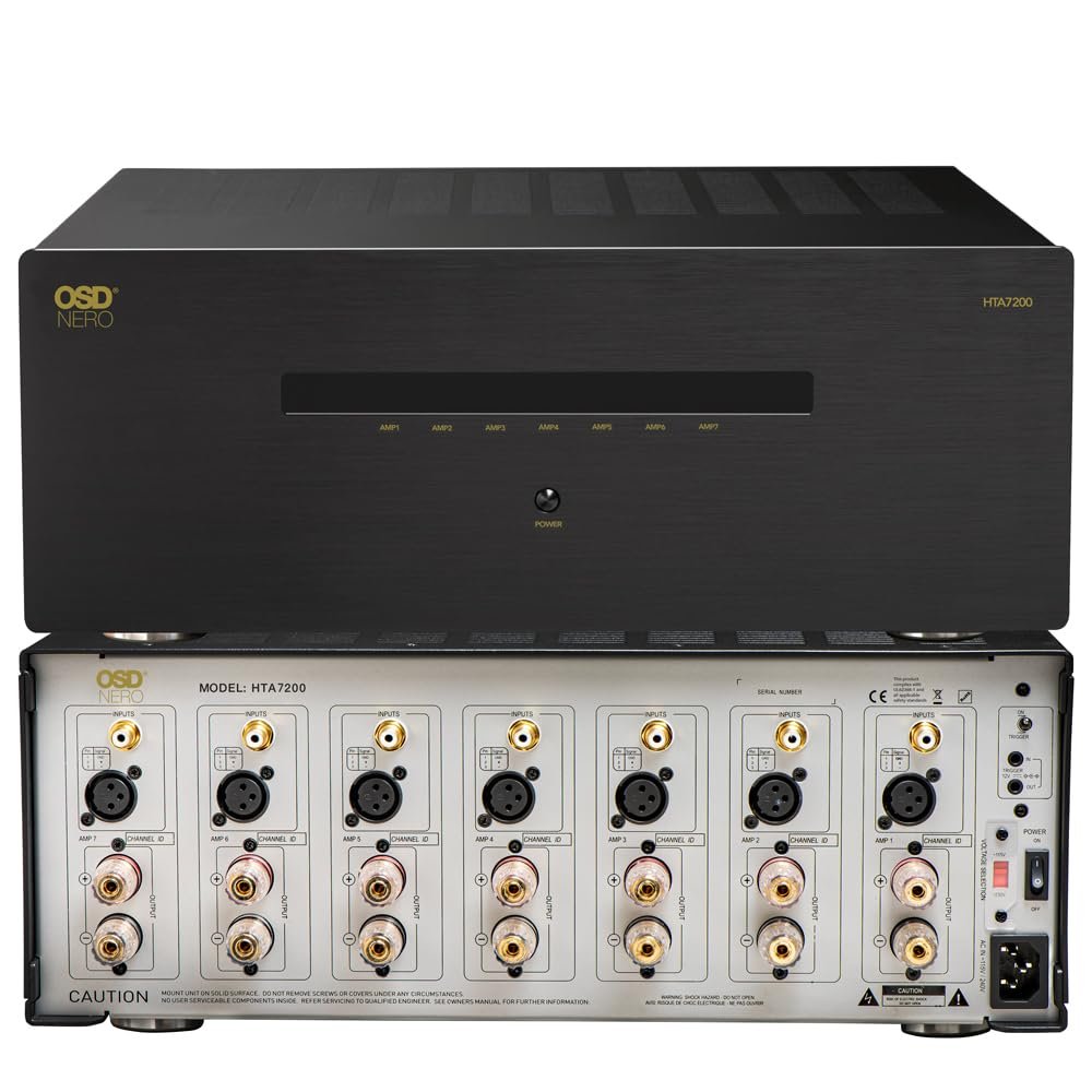 OSD Audio Nero HTA7200 Multi Channel (7X) 210W/Ch Home Theater Amplifier