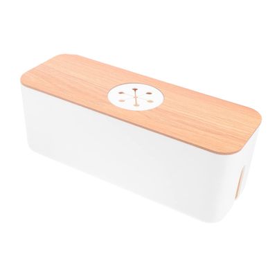 DOITOOL 1pc Cable Storage Organizer Round Holed Box for Desk Office Use Compact Socket Storage to Keep Cables Tidy and Protected Any Space