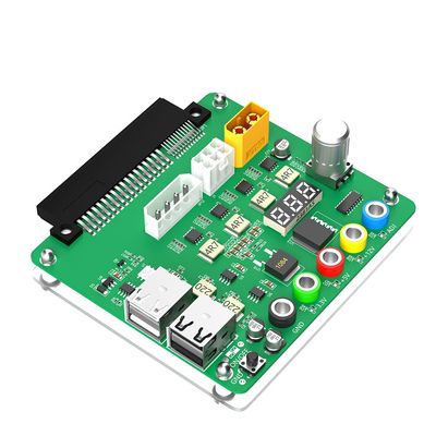 Power Supply Breakout Board with Adjustable Voltage Knob and 3.3V/5V/12V/USB 2.0/QC 2.0/3.0/12V for Dell