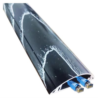 BYZOMU Cable trunking Raceway, 1m Long Self Adhesive Cord Management Tidy Channels for Home Offices Wall or Floor Corners, tv Wire Hider Cover (Color : Black, Size : Width 50mm)