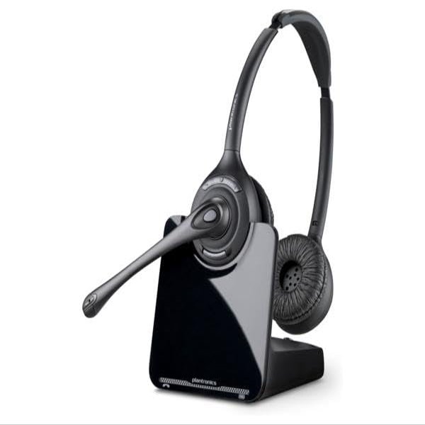 HP Poly CS520/520-XD/WH350-XD 900 MHz Top - Stereo - Wireless - 350 ft - Over-The-Head - Binaural - Noise Cancelling Microphone