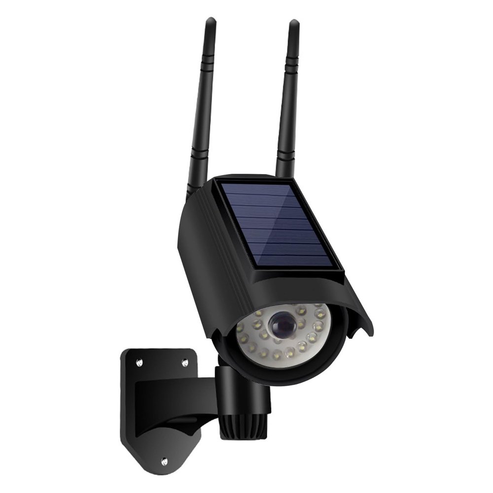 Fake Dummy Camera with Remote Control, Fake Security Camera, Surveillance Security Dome Camera, Indoor Outdoor Camera, with LED Light