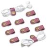 CAILLU Cord Organizer,Cord Keeper,Cable Organizer USB Holder,Cable Management,Cable Straps,Earbud case,wrap Headset Winder,Phone Earphone Clips Ties (Rose red Cord Organizer) view 1
