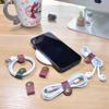 CAILLU Cord Organizer,Cord Keeper,Cable Organizer USB Holder,Cable Management,Cable Straps,Earbud case,wrap Headset Winder,Phone Earphone Clips Ties (Rose red Cord Organizer) view 2