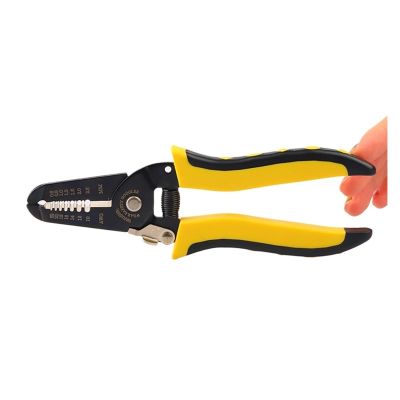 Vaigai Yige Store 1Pcs 0.6-2.6mm Portable Wire Stripper Pliers Crimper Cable Stripping Crimping Cutter Hand Tool Fit Compatible Electrical