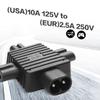 IEC 320 C8 1 to 3 C7 Splitter Power Adapter YACSEJAO IEC 320 10A 125V C8 Plug Male to 3 Female C7 Splitter Power Extension Socket Adapter view 2