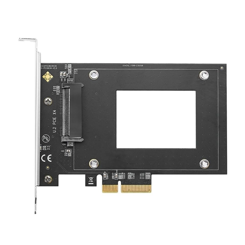 DirectNine Basics for U.2 to PCIe Riser 7000Mbps PCIe GEN4 X4/X8/X16 to U.2 NVMe SSD SFF-8639 PCI-e U.2 Expaion Card SSD Converter, 6924022821136