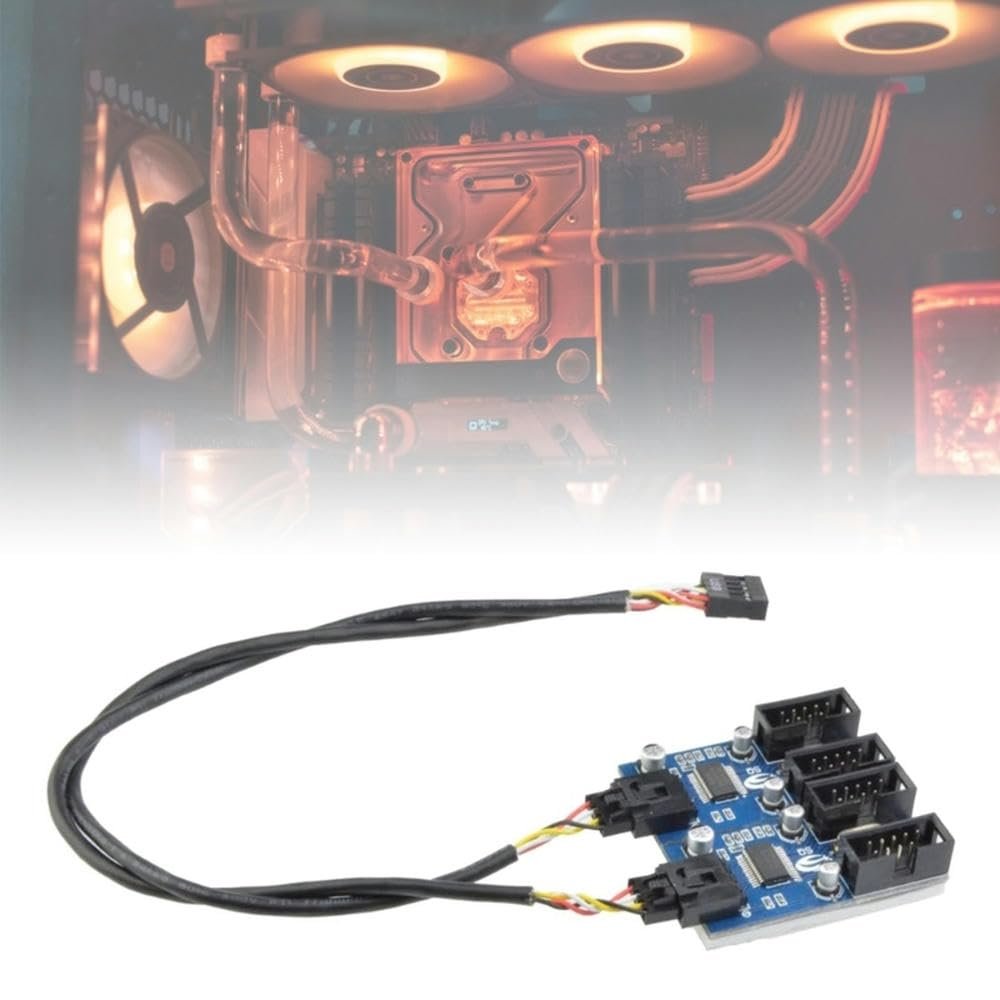 for USB 9pin Expaion Card Male 1 to 4 Female Exteion Cable Circuit Board 2.0 HUB Hub for Desktop Motherboard