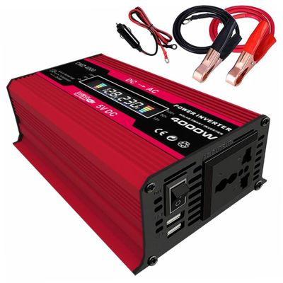 Beatifufu 1set Power Inverter Smart LCD Display and Dual USB Ports Car Charger Adapter for Laptops and Household Appliances High-Efficiency Converter for Road Trips