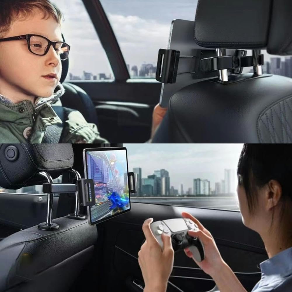 DirectNine Basics for Flexible Car Headrest Tablet Mount Holder Car Back Tablet Holder 360 Rotate for Mobile Phone Tablets, 6924022818235