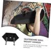 KOMBIUDA 2pcs Acrylic Skateboard Wall Mount Bracket Sturdy Holder for Vertical Display and Space Saving for Skateboard Storage and Showcasing Black view 2