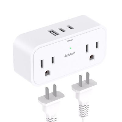 Surge Protector Outlet Extender, Multi Plug Outlet Splitter with 4 Electrical Outlets 3 USB Ports2 USB C 3 Sided Wall Plug Adapter for Home Office Travel Dorm Room Essentials
