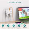 Surge Protector Outlet Extender, Multi Plug Outlet Splitter with 4 Electrical Outlets 3 USB Ports2 USB C 3 Sided Wall Plug Adapter for Home Office Travel Dorm Room Essentials view 2