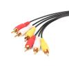 5 FT Premium 3 RCA to 3 RCA Composite Extension Audio Video AV Cable Yellow Red WhiteSuitable for TVs, VCRs, DVD Players view 4