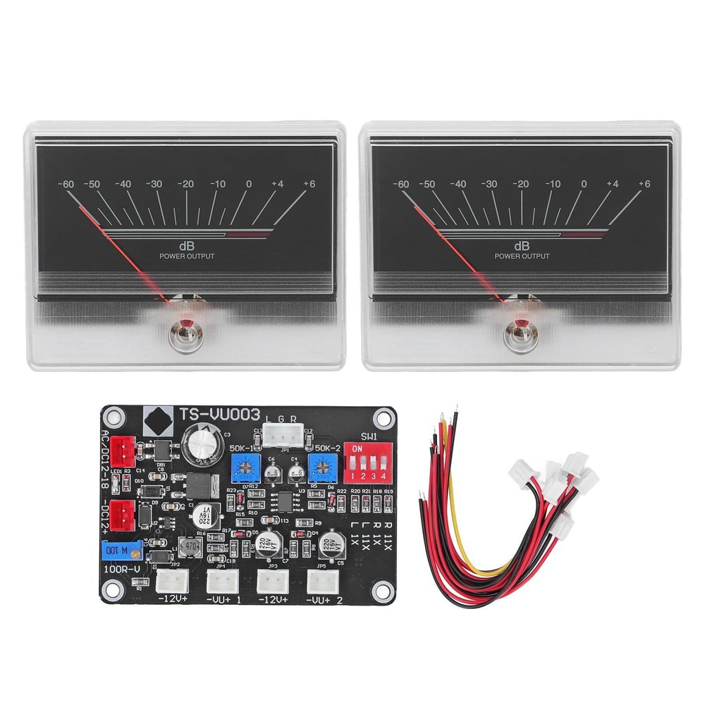 TANIQIACA VU Meter Sound Audio Level Indicator Pre Amplifier Amp with Driver Board Set Kit