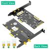 2 in 1 Combo Mini PCI-E to PCI-E 1x and MSATA to SATA3 Adapter with SIM Card Slot for WiFi/ 3G/4G/LTE/Msata SSD view 2