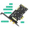 2 in 1 Combo Mini PCI-E to PCI-E 1x and MSATA to SATA3 Adapter with SIM Card Slot for WiFi/ 3G/4G/LTE/Msata SSD view 3