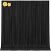 10ft x 12ft Black Backdrop Curtains Panels for Parties Birthday Party Wrinkle Free Fabric Backdrop Drapes Decorations Cloth for Weddings Photography Photoshoot Background Curtain view 1