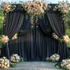 10ft x 12ft Black Backdrop Curtains Panels for Parties Birthday Party Wrinkle Free Fabric Backdrop Drapes Decorations Cloth for Weddings Photography Photoshoot Background Curtain view 2