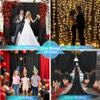10ft x 12ft Black Backdrop Curtains Panels for Parties Birthday Party Wrinkle Free Fabric Backdrop Drapes Decorations Cloth for Weddings Photography Photoshoot Background Curtain view 4