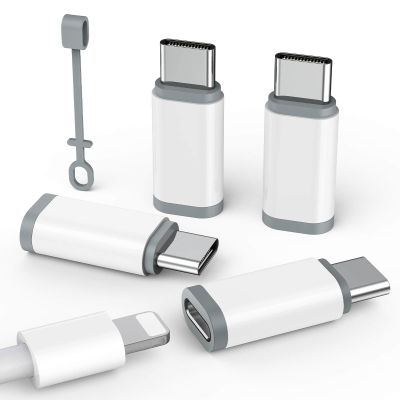 4 Pack Lightning to USB C Adapter for iPhone 15/16/17 Pro Max/Plus,Samsung S24/S25, Pixel, Nintendo Switch, USB Type C to Lightning Cable Connector for iPhone 17/16 Charger- (Not for Headphones/OTG)