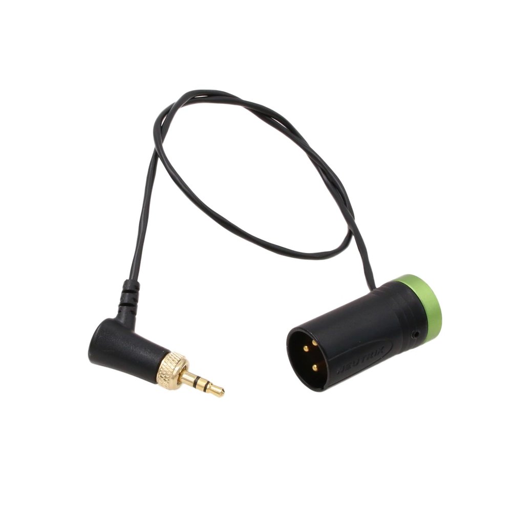 HangTon Audio Cable for Sennheiser EK 500 Sony Deity Receiver to Sony FX9 Canon C300 XF605 Scorpio Zoom Recorder, Right Angle 3.5mm to Low-Profile XLR 3 Pin 50cm Green
