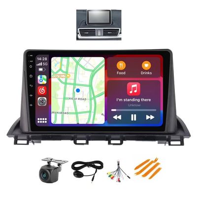 5GWiFi Upgrade Stereo Radio for Mazda 3 2014-2019 with Original Touch Screen - Biorunn 8-Core Wireless Carplay Android Auto GPS Navigation - 2GB+32GB 9 Inch Touchscreen Blue-Tooth RDS FM AM DSP