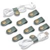 CAILLU Cord Organizer,Cord Keeper,Cable Organizer USB Holder,Cable Management,Cable Straps,Earbud case,wrap Headset Winder,Phone Earphone Clips Ties (Dark green Cord Organizer) view 1