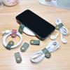 CAILLU Cord Organizer,Cord Keeper,Cable Organizer USB Holder,Cable Management,Cable Straps,Earbud case,wrap Headset Winder,Phone Earphone Clips Ties (Dark green Cord Organizer) view 3