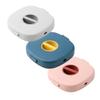 Homoyoyo 3pcs Portable Phone Cable Storage Boxes Rotatable Organizers Blue Yellow and Pink for Easy Cable Management and Clutter Charging view 1