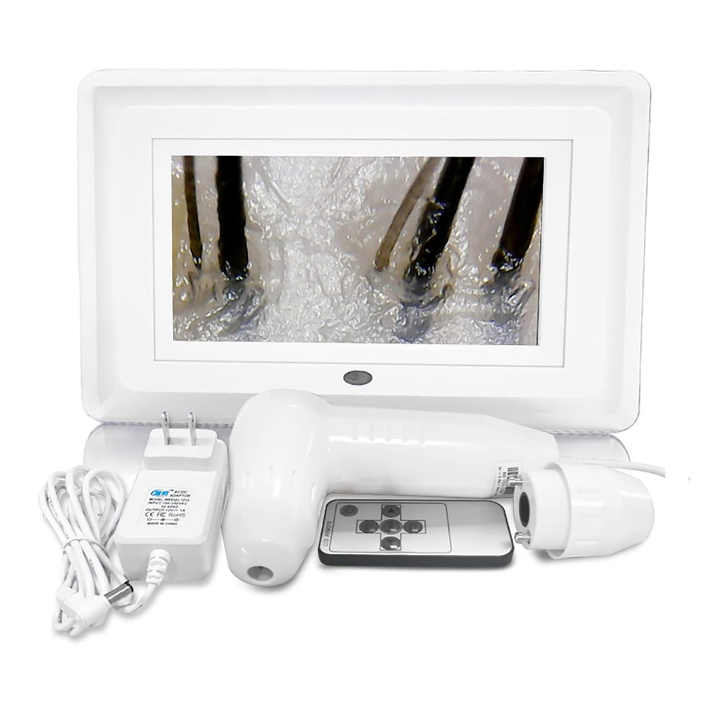Hair Follicle Detector, 200X 7 Inch HD Skin Analyzer Hair Follicle Scalp Detection Microscope Tool for Analyzing The Nature and Daily Symptoms of Acne, Large Pores Skin Condition and Hair