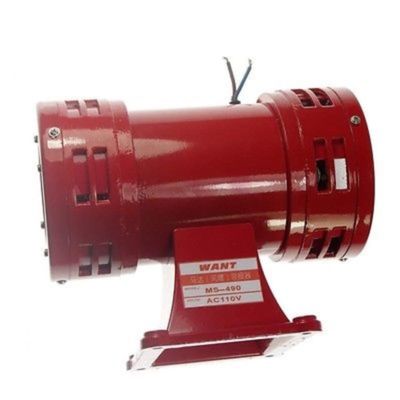 AC 110V 220V 150db Motor Driven Air Raid Siren Metal Double Industry Boat Alarm MS-490 1.9/1A - (Voltage(V): AC 110V)