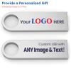 Customizable Flash Drives 256MB, Wooolken Personalized USB 2.0 Thumb Drives 10/20/50/100 Pack, Logo Pendrive Custom Memory Stick USB Engraved Logo (Metal) view 2
