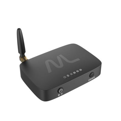 TV hearMore Auracast Audio Transmitter  Auracast & Bluetooth Classic Dual Mode, HDMI/Optical/AUX/MIC Inputs, Low-Latency Wireless Broadcast for TV, Classrooms & Public Venues