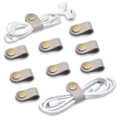 CAILLU Cord Organizer,Cord Keeper,Cable Organizer USB Holder,Cable Management,Cable Straps,Earbud case,wrap Headset Winder,Phone Earphone Clips Ties (gray Cord Organizer)
