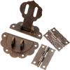KJBIKBZPK Antique Hinges,Bronze Decorative,Wooden Box Hinge,Furniture Hardware Set Toggle Latch Hasp Buckle Clasp Decorative Chinese Old Padlock Lock for Jewelry Wooden Box 58mm Butt Hinges view 2