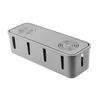 Homoyoyo 1pc Grey Data Cable Storage Box Wire Socket Board Fixed Cable Organizer for Desk Plastic Environmental-Friendly Design Reducing Hazards and Extending Lifespan of view 1
