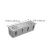 Homoyoyo 1pc Grey Data Cable Storage Box Wire Socket Board Fixed Cable Organizer for Desk Plastic Environmental-Friendly Design Reducing Hazards and Extending Lifespan of view 3