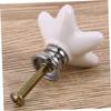 Homoyoyo 2pcs Star Shaped Ceramic Drawer Knobs Creative White Handles for Cabinet Furniture Kitchen Bathroom Office and More Unique Texture and Design view 4
