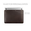 Hidemont Personalized Leather Laptop Sleeve Case - Compatible with MacBook Air 13 inch M1/M2, MacBook Pro 14",15" and 16" 2020-2023 (Espresso, MacBook Pro 16" 2021) view 2
