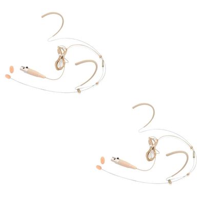 BudgetBundles US Headset Mic Headworn Microphone Mini XLR 4 Pin TA4F for Shure Wireless System (2 Pack)