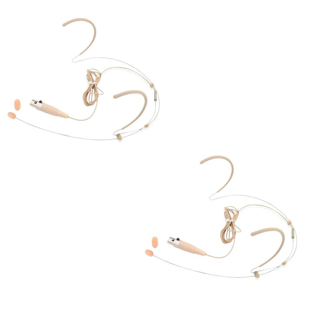 BudgetBundles US Headset Mic Headworn Microphone Mini XLR 4 Pin TA4F for Shure Wireless System (2 Pack)