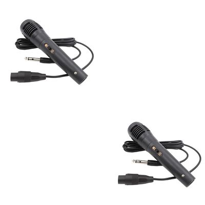 BudgetBundles US 2-4 Pack Unidirectional Dynamic Microphone 5ft Cord for Compatible Karaoke (2 Pack)