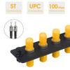 50-Pack ST to ST Fiber Optic Coupler Adapter, Simplex Single Mode (SM) Barrel Connector, Female to Female Bulkhead Mount, Yellow view 4